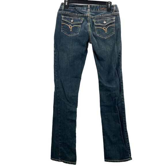 Jade Jeans Bootcut Juniors Size 7 Embroidered Logo 27 x 32 Cotton Spandex Blend - Picture 8 of 13